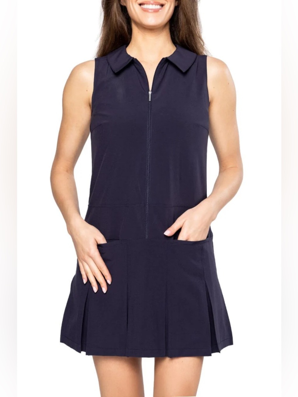 NWT Golftini Navy Pleat Tini‎ Time Dress 2.0 Medium